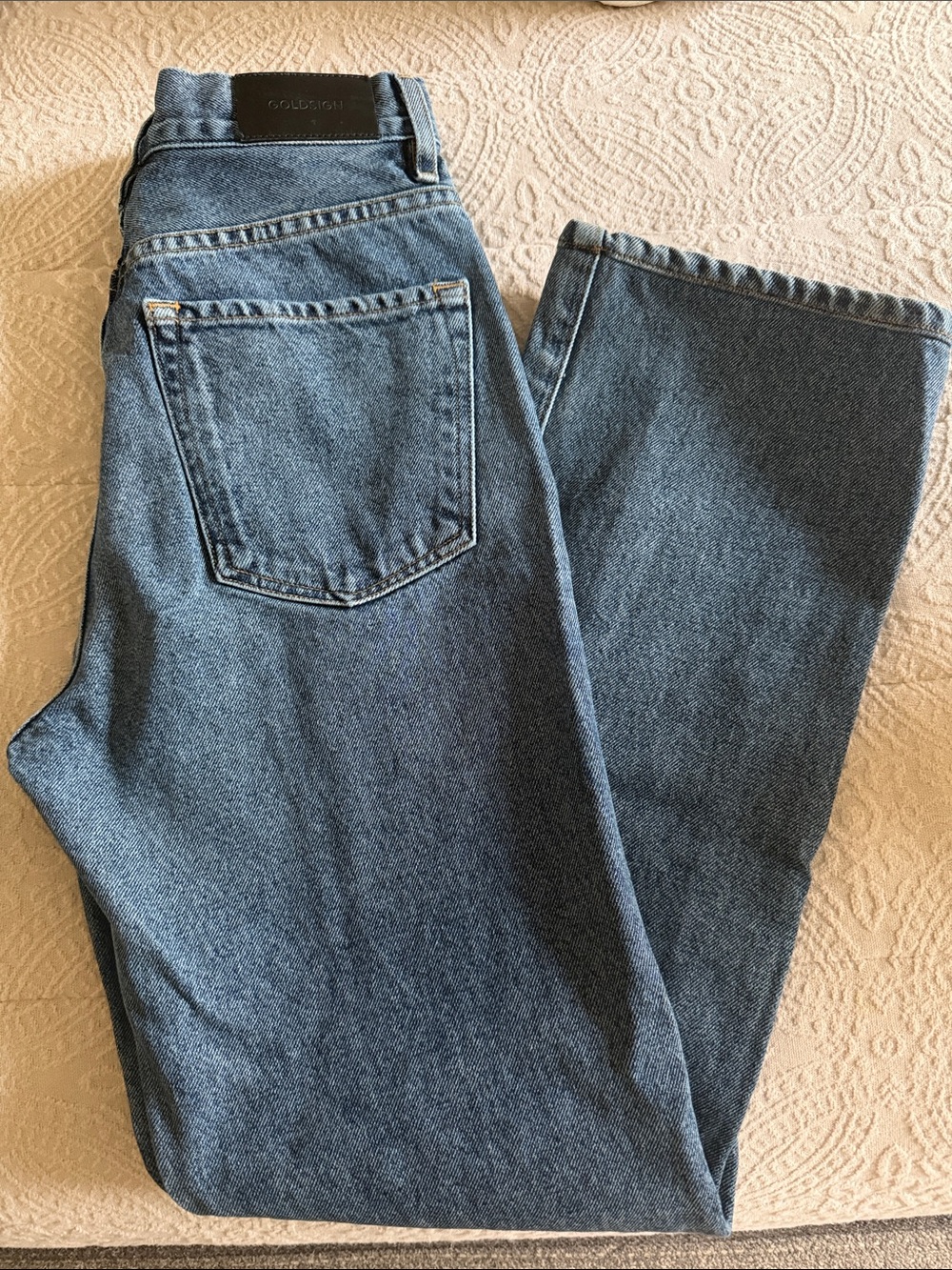 Goldsign Women's Straight Jeans in Medium Blue